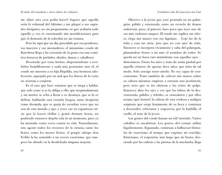 El mirlo del mandarín y otros relatos de solitarios